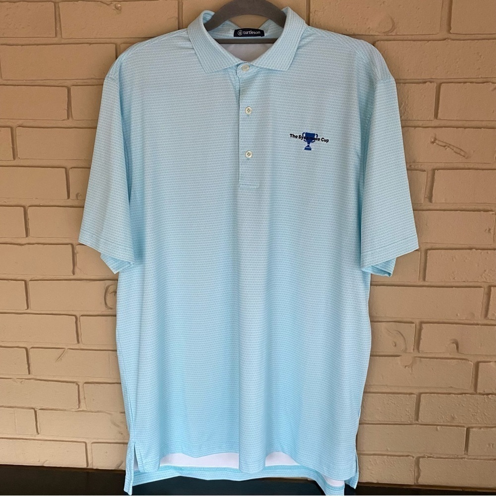 Turtleson polo Mens large Printed Embroidered golf performance Shirt Athleisure